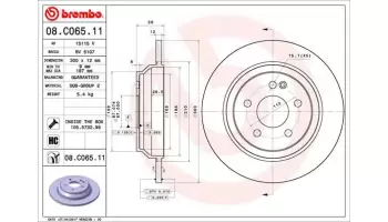 Tarcze hamulcowe BREMBO 08.C065.11