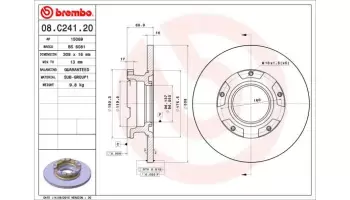Tarcze hamulcowe BREMBO 08.C241.20