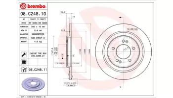 Tarcze hamulcowe BREMBO 08.C248.11