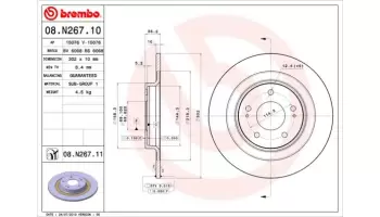 Tarcze hamulcowe BREMBO 08.N267.11