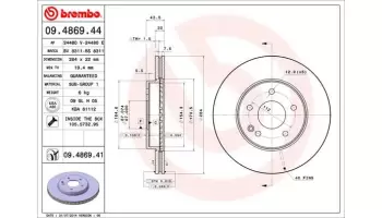 Tarcze hamulcowe BREMBO 09.4869.41