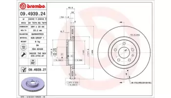 Tarcze hamulcowe BREMBO 09.4939.21