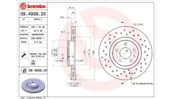 Tarcze hamulcowe BREMBO 09.4939.2X