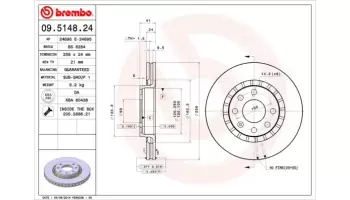 Tarcze hamulcowe BREMBO 09.5148.24