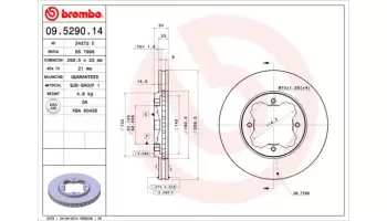 Tarcze hamulcowe BREMBO 09.5290.14