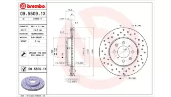 Tarcze hamulcowe BREMBO 09.5509.1X