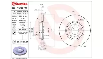 Tarcze hamulcowe BREMBO 09.5568.21