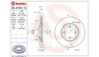 Tarcze hamulcowe BREMBO 09.6726.10