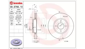 Tarcze hamulcowe BREMBO 09.6766.10