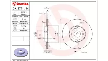 Tarcze hamulcowe BREMBO 09.6771.14