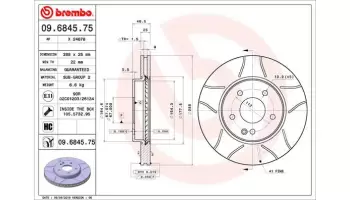 Tarcze hamulcowe BREMBO 09.6845.75