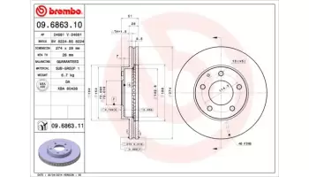 Tarcze hamulcowe BREMBO 09.6863.10