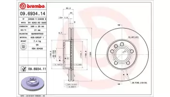 Tarcze hamulcowe BREMBO 09.6934.11