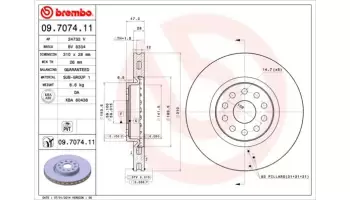Tarcze hamulcowe BREMBO 09.7074.11