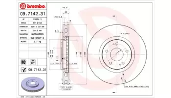 Tarcze hamulcowe BREMBO 09.7142.31