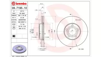 Tarcze hamulcowe BREMBO 09.7195.10