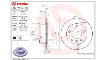 Tarcze hamulcowe BREMBO 09.7314.24