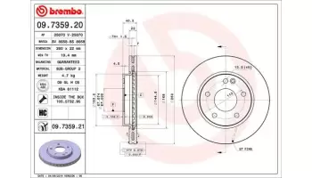 Tarcze hamulcowe BREMBO 09.7359.21