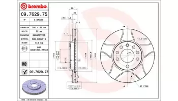 Tarcze hamulcowe BREMBO 09.7629.75