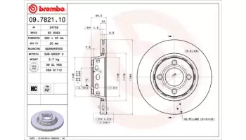 Tarcze hamulcowe BREMBO 09.7821.10
