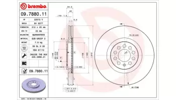 Tarcze hamulcowe BREMBO 09.7880.11