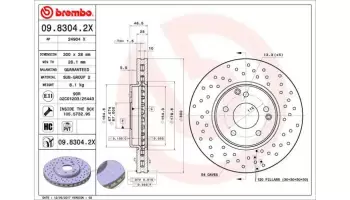 Tarcze hamulcowe BREMBO 09.8304.2X