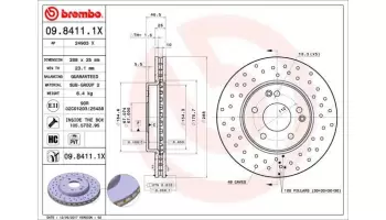 Tarcze hamulcowe BREMBO 09.8411.1X