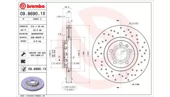 Tarcze hamulcowe BREMBO 09.8690.1X