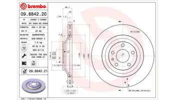 Tarcze hamulcowe BREMBO 09.8842.21