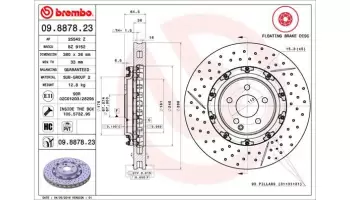 Tarcze hamulcowe BREMBO 09.8878.23