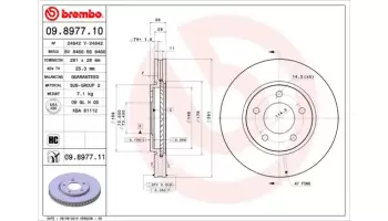 Tarcze hamulcowe BREMBO 09.8977.11