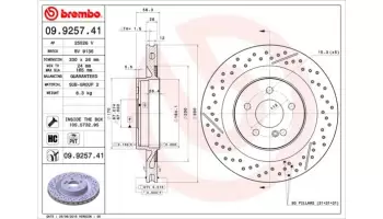 Tarcze hamulcowe BREMBO 09.9257.41