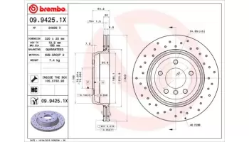 Tarcze hamulcowe BREMBO 09.9425.1X