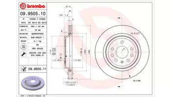Tarcze hamulcowe BREMBO 09.9505.11
