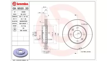 Tarcze hamulcowe BREMBO 09.9555.20