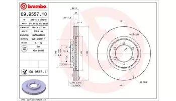 Tarcze hamulcowe BREMBO 09.9557.11