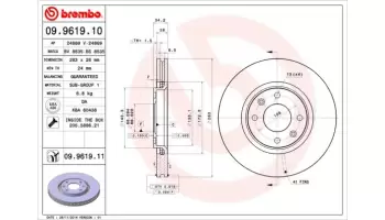Tarcze hamulcowe BREMBO 09.9619.11