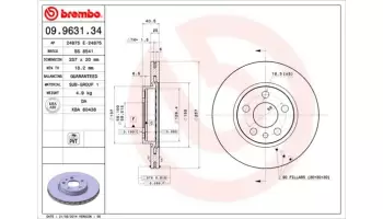 Tarcze hamulcowe BREMBO 09.9631.34