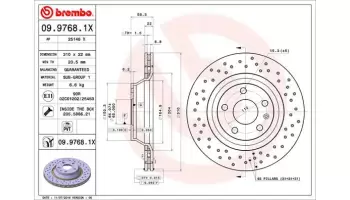 Tarcze hamulcowe BREMBO 09.9768.1X