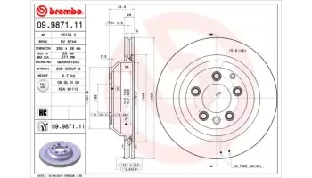 Tarcze hamulcowe BREMBO 09.9871.11
