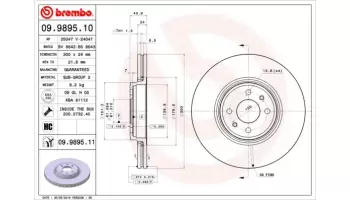 Tarcze hamulcowe BREMBO 09.9895.11