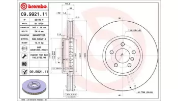 Tarcze hamulcowe BREMBO 09.9921.11