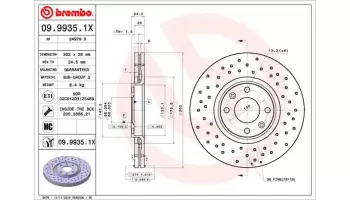 Tarcze hamulcowe BREMBO 09.9935.1X
