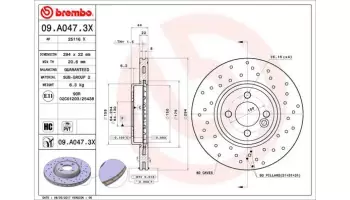 Tarcze hamulcowe BREMBO 09.A047.3X