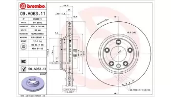 Tarcze hamulcowe BREMBO 09.A063.11
