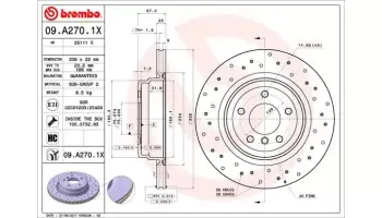 Tarcze hamulcowe BREMBO 09.A270.1X