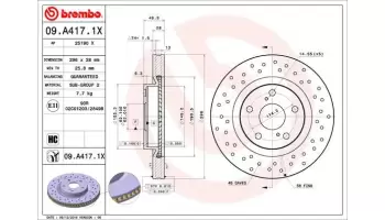 Tarcze hamulcowe BREMBO 09.A417.1X