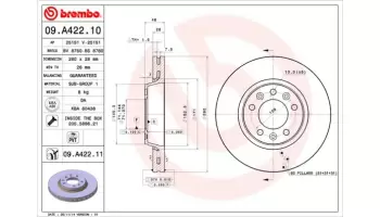 Tarcze hamulcowe BREMBO 09.A422.11