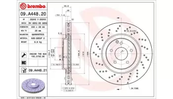 Tarcze hamulcowe BREMBO 09.A448.21