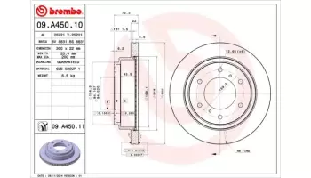 Tarcze hamulcowe BREMBO 09.A450.11
